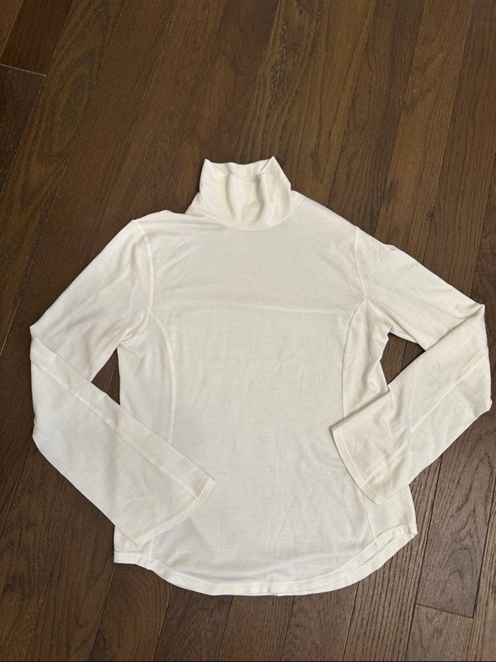Uniqlo Kurogouchi heatteck Women’s wool blend Cream Turtleneck Long-Sleeve Top - Picture 2 of 4